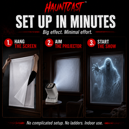 HauntCast™ Window Projection Screen